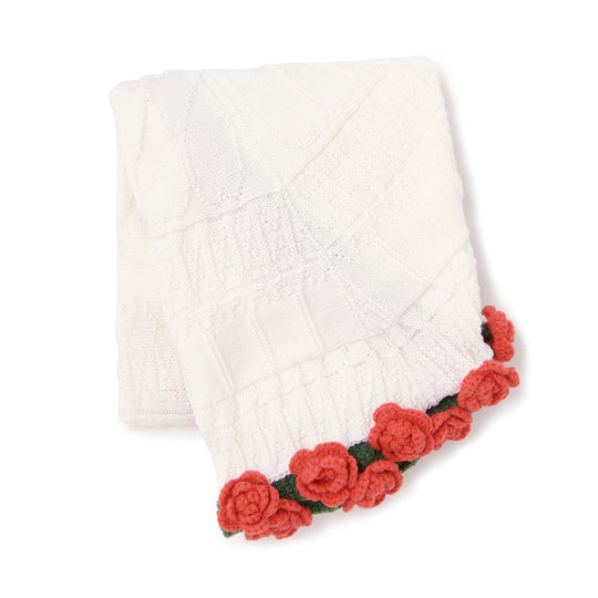 Flower Bouquet Throw  Φ900 Red