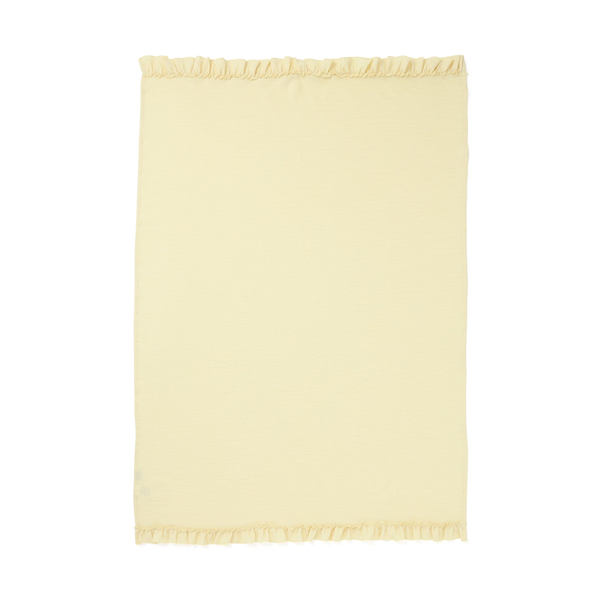 Frill Check Portable Throw 100X140 Yellow