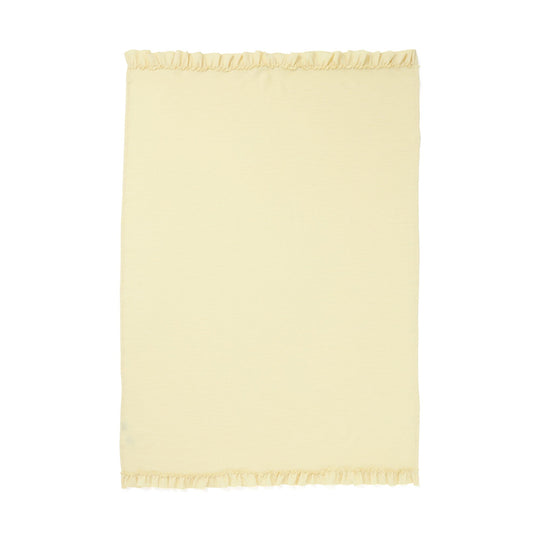 Frill Check Portable Throw 100X140 Yellow