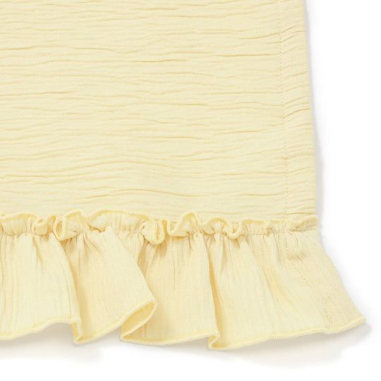 Frill Check Portable Throw 100X140 Yellow
