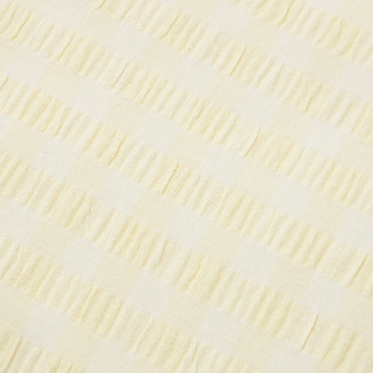 Frill Check Portable Throw 100X140 Yellow