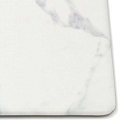 PVC Kitchen Mat Marble Large White X Gray