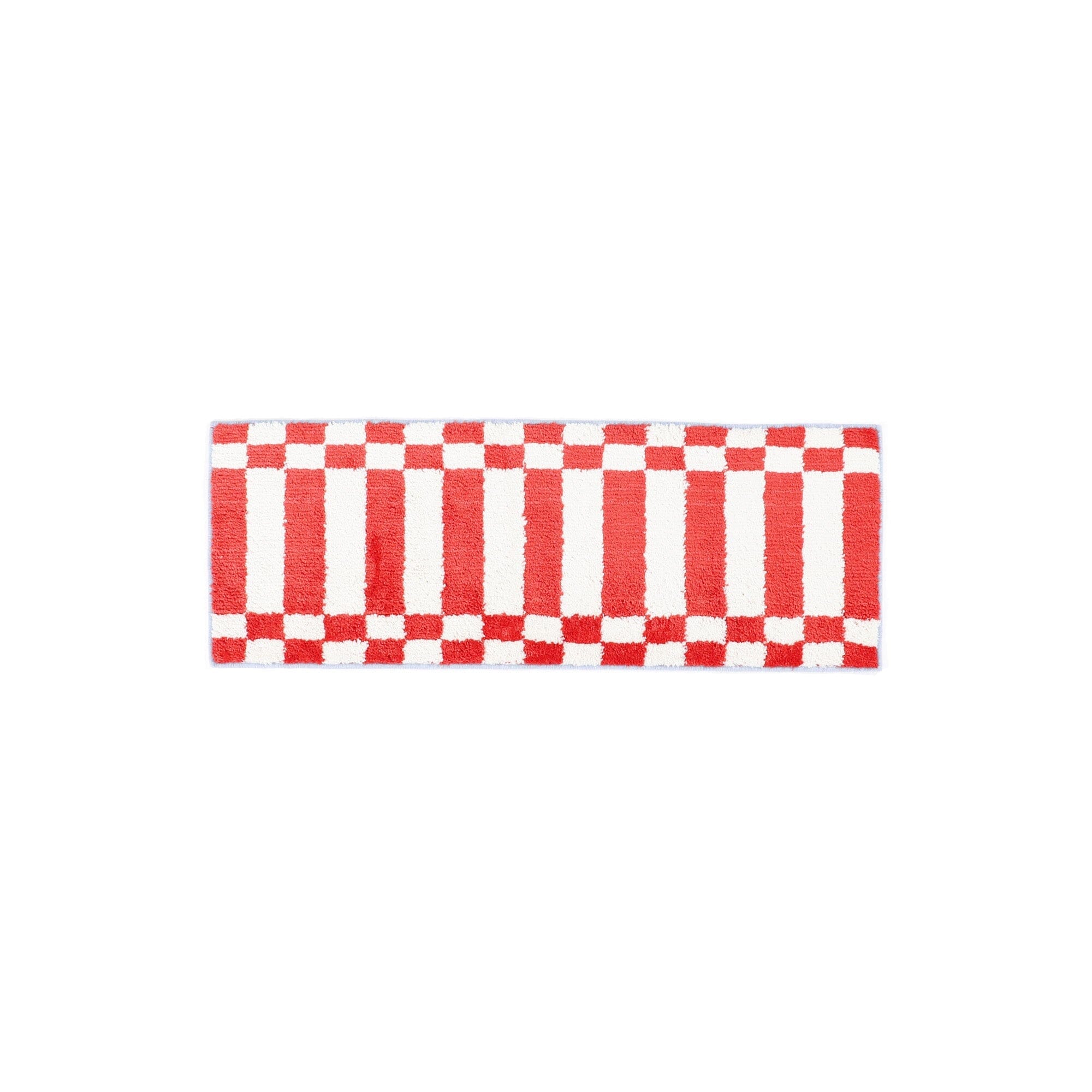 Checkerboard Kitchen Mat Small Orange X Blue
