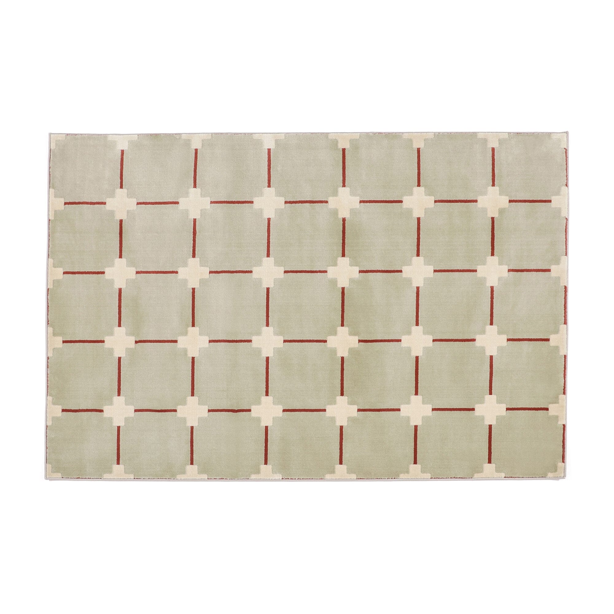 Mitte Rug Cross Check Large 2300 X 1600 Green