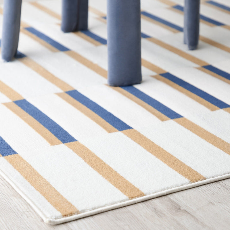 Mitte Rug Rhythm Line Large 2300 X 1600 Orange X Blue