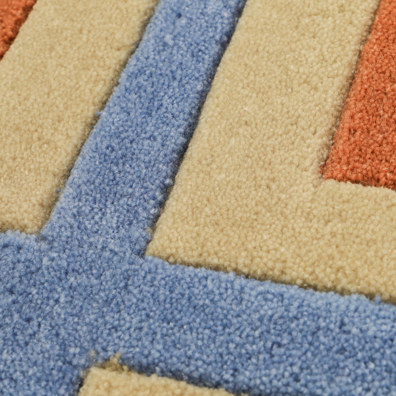 Geometry Mat 800X500 Orange X Blue