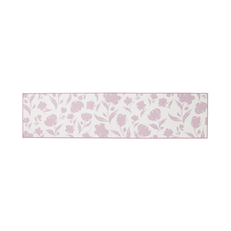 Print Kitchen Mat Flower Medium Pink