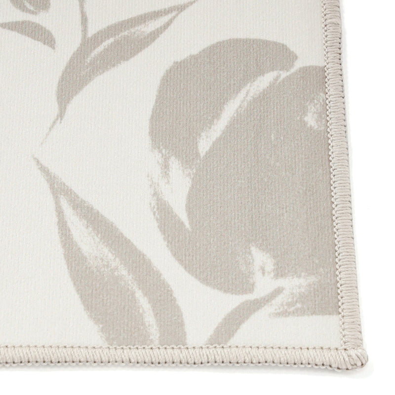 Print Kitchen Mat Flower Small Beige