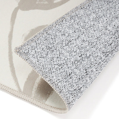 Print Kitchen Mat Flower Medium Beige