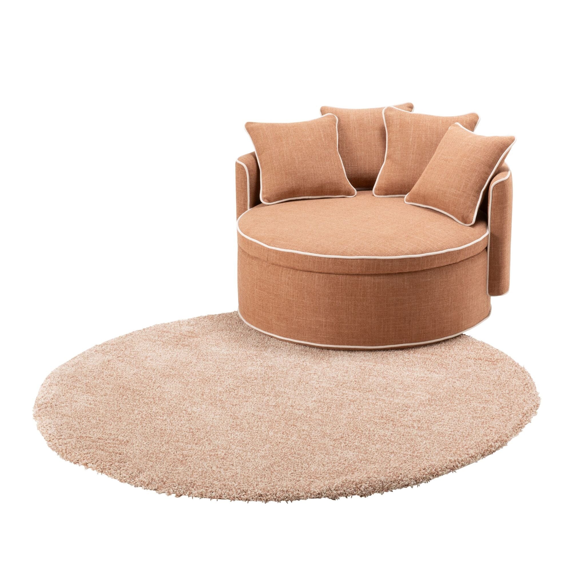 Filare Round Rug Φ1500 Light Brown X Light Beige