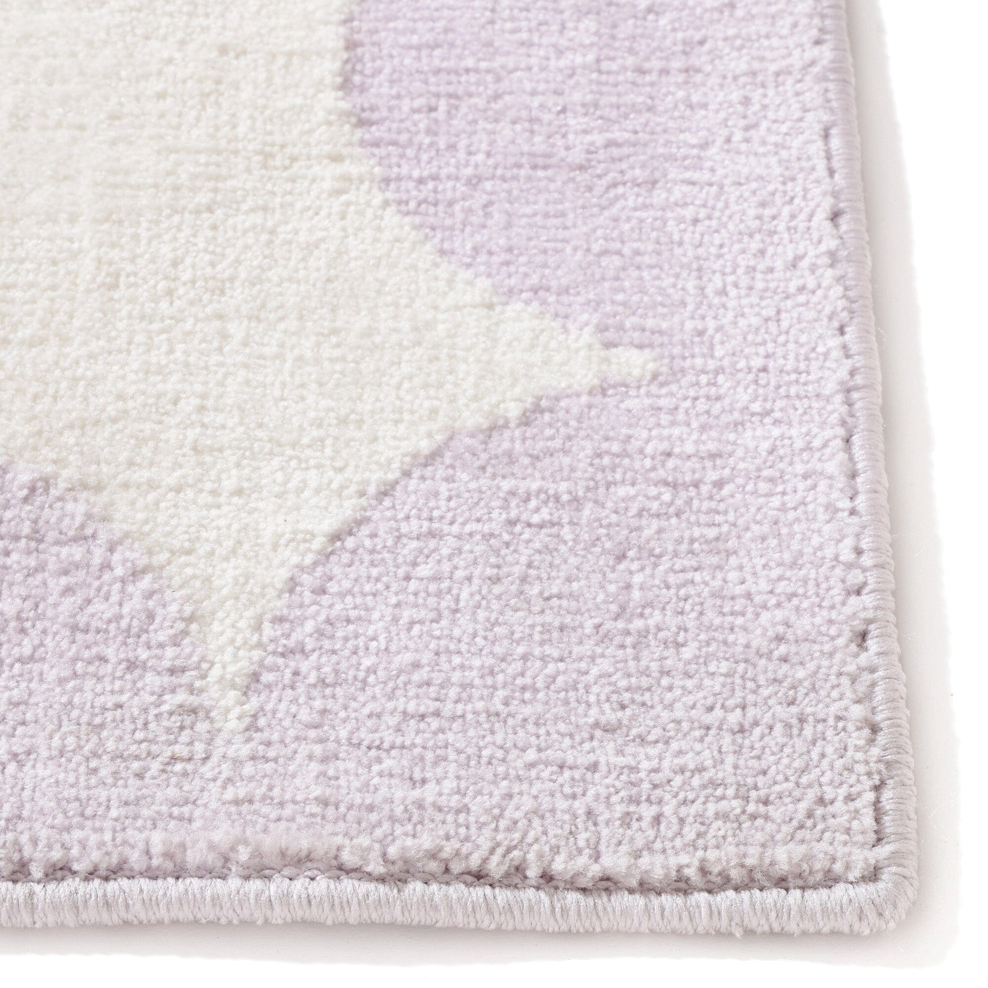 Scallop Frame Rug Medium Light Purple X Ivory