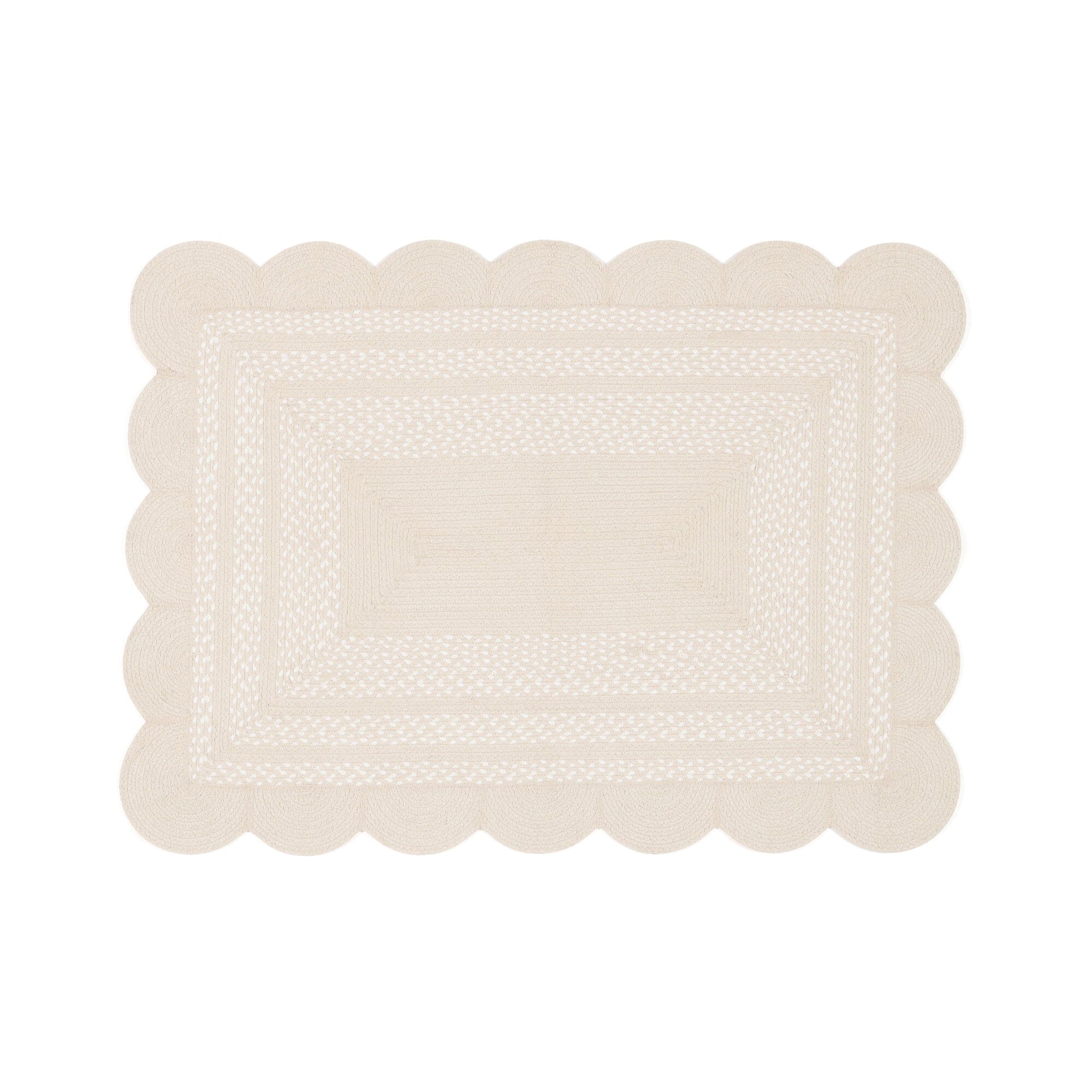 Maris Cotton Rug Small  Beige x White