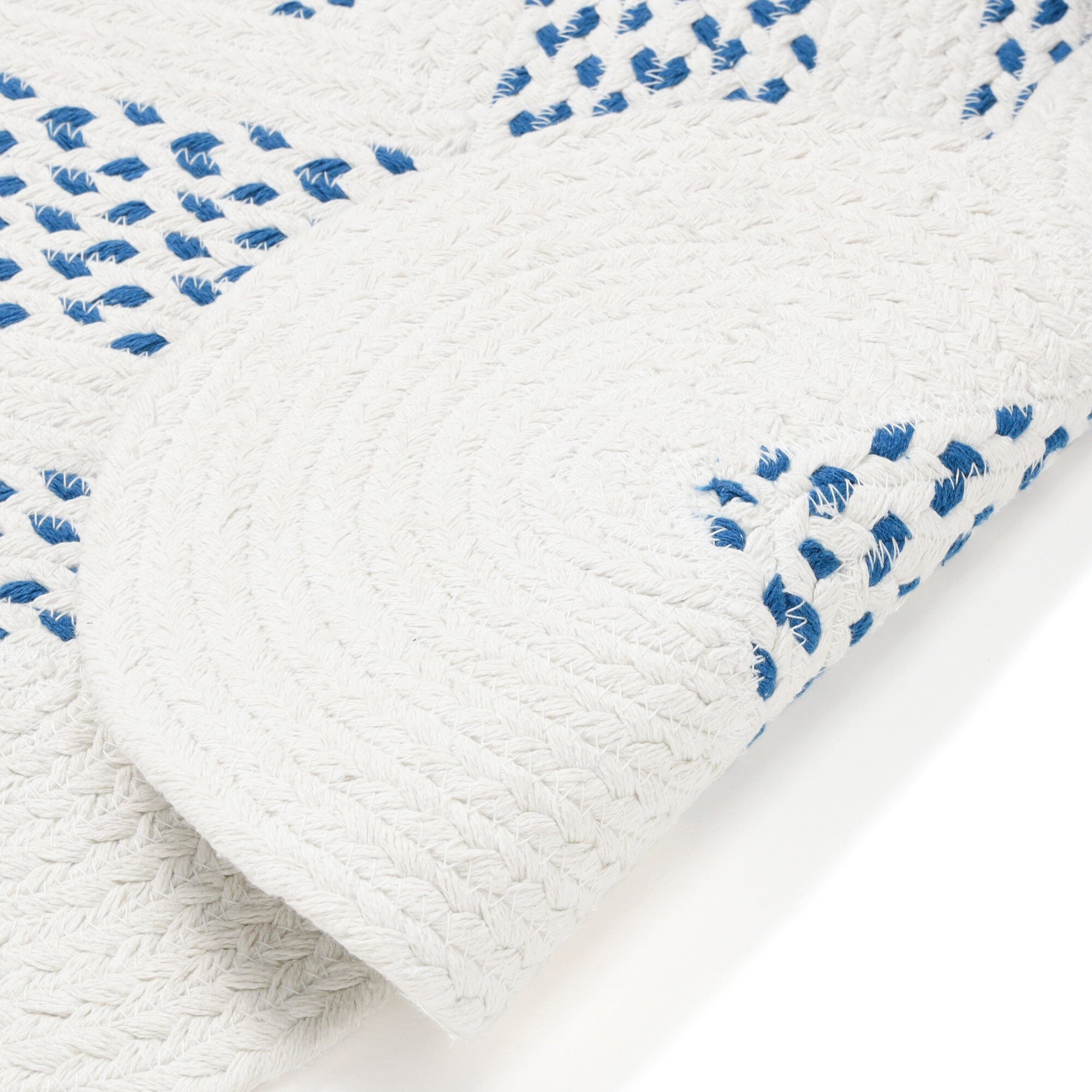 Maris Cotton Rug Medium White x Blue