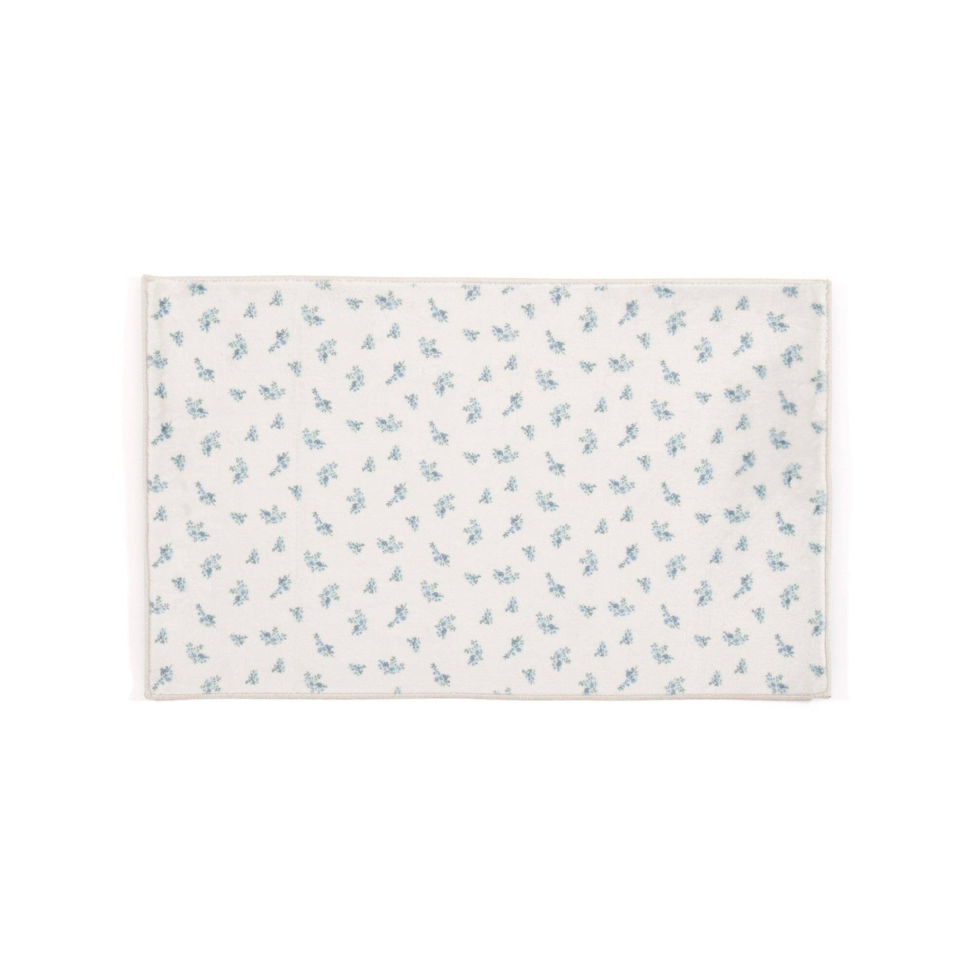 Design Print Mat Small Flower Pattern 800 X 500  Blue