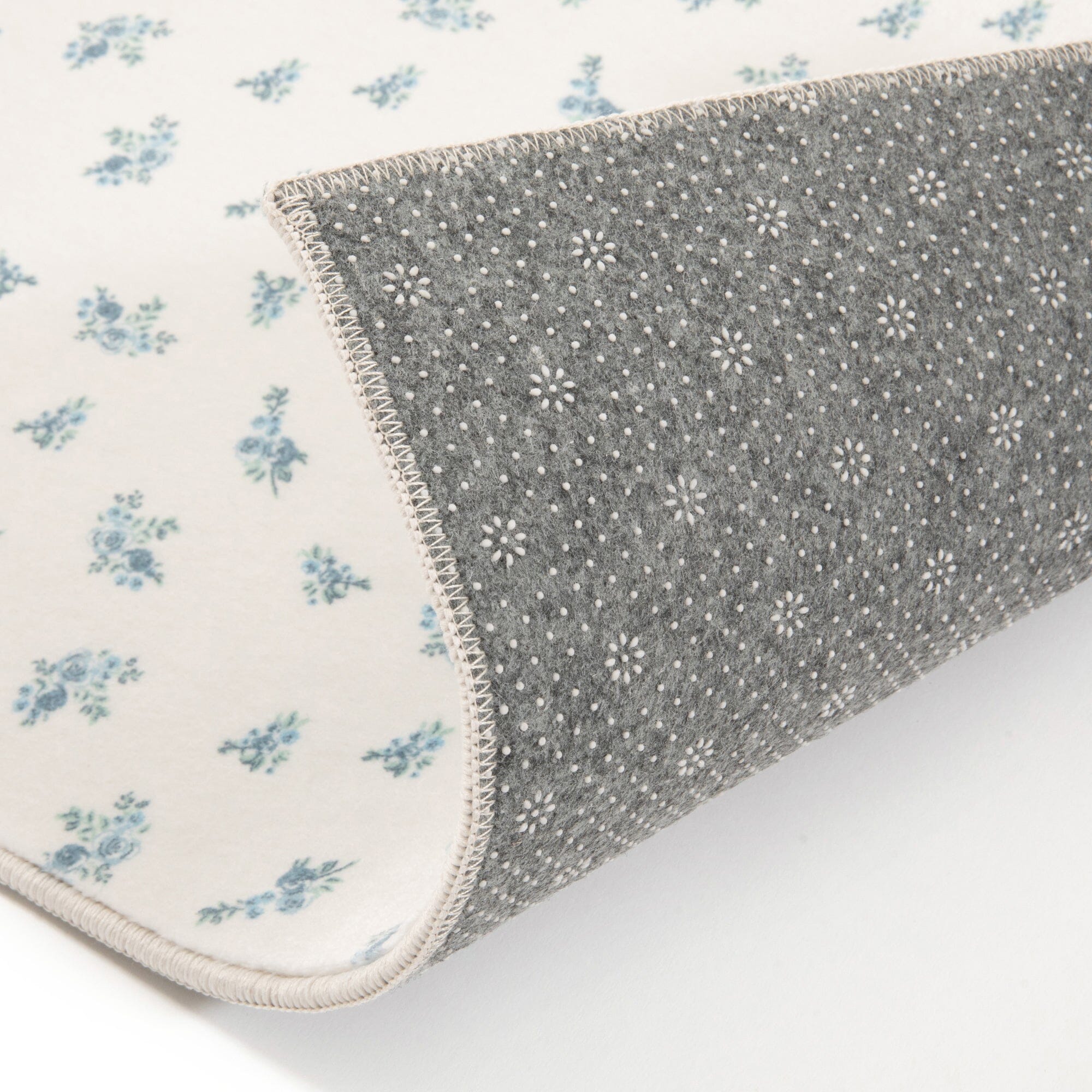 Design Print Mat Small Flower Pattern 800 X 500  Blue