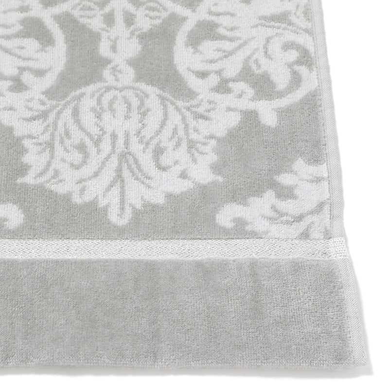 Jacquard Damask Towel Blanket, Single, Grey