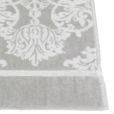 Jacquard Damask Towel Blanket Double Grey