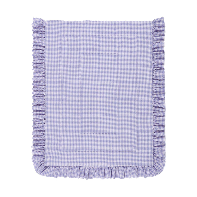 Fuwaro Cooling Futon Frill Check Double Pink X Purple