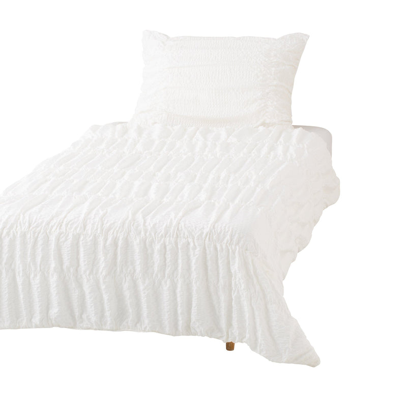 Fuwaro Cooling Futon Gathered Single White