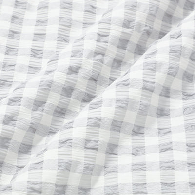 Fuwaro Cooling Quilt Frill Check Single White X Grey
