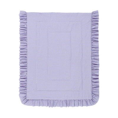 Fuwaro Cooling Quilt Frill Check Double Pink X Purple