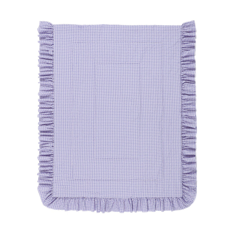 Fuwaro Cooling Quilt Frill Check Double Pink X Purple
