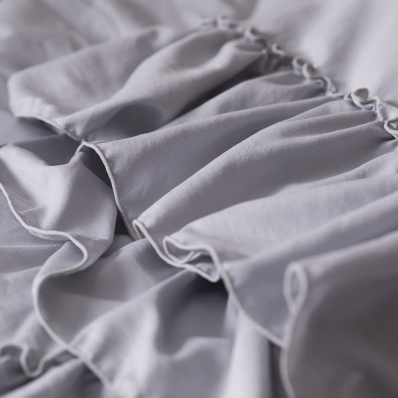 Fuwaro Cooling Quilt  Frill Double Grey