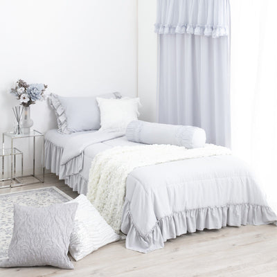 Fuwaro Cooling Quilt  Frill Double Grey