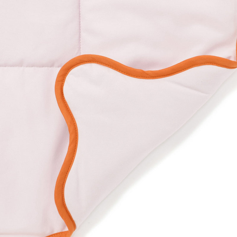 Fuwaro Cooling Quilt Bicolor Wave Double Pink X Orange