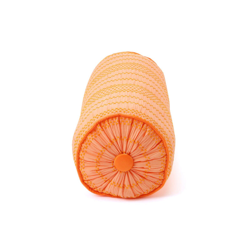 Stitch Bolster Cushion  Orange