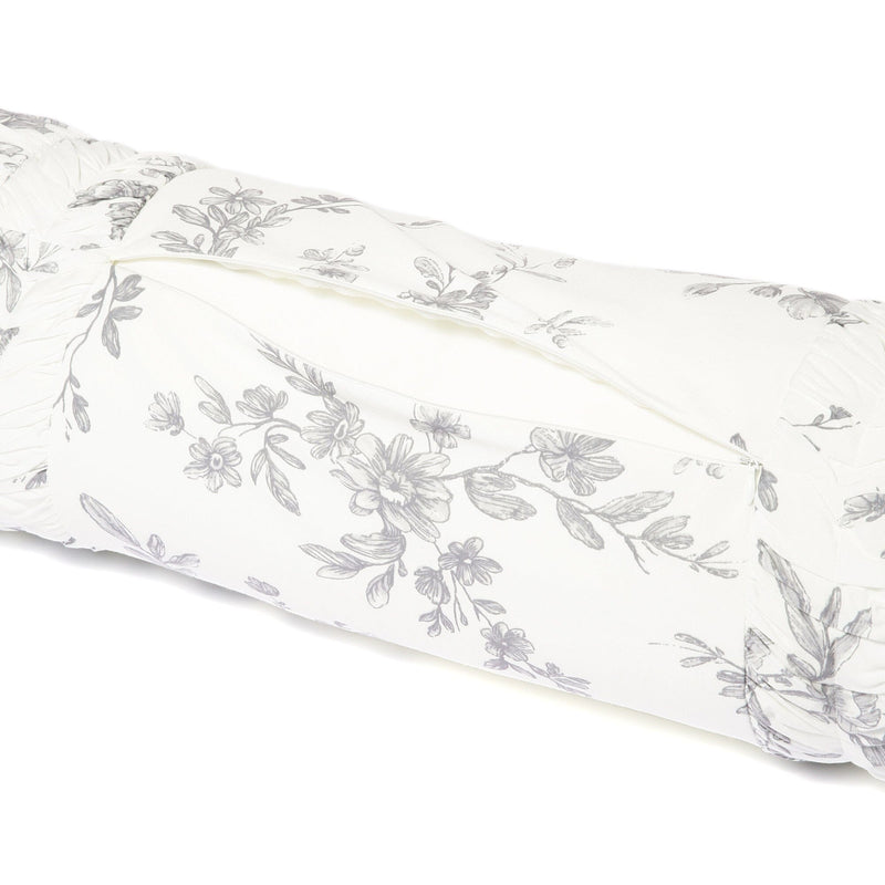 Fuwaro Cooling Long Cushion Classic Flower Gray