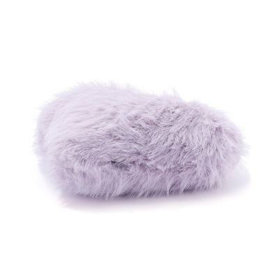 Fur Heart Cushion Small Light Purple