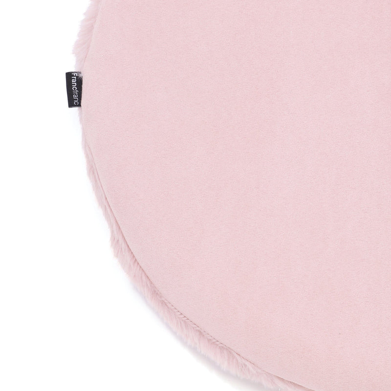 Glitter fur seat cushion φ400 pink