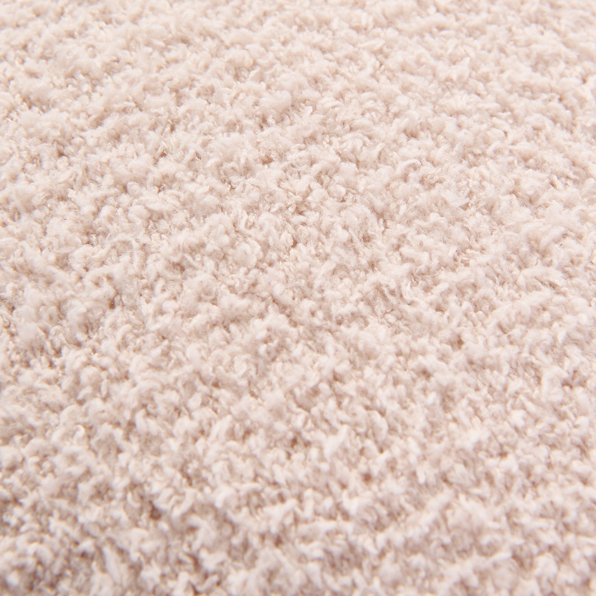 Mochimochi Cushion Fluffy Knit Φ400 Light Beige