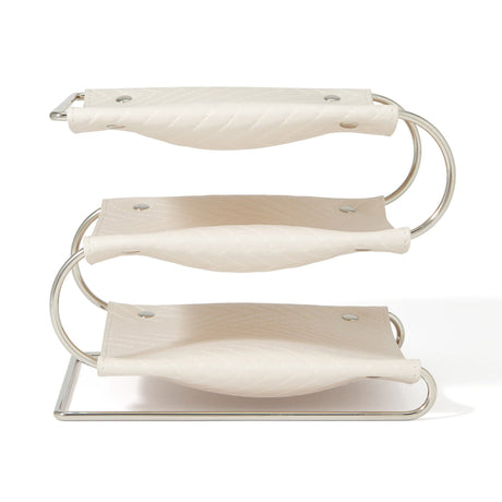 Quilting 3-Tier Tray Ivory