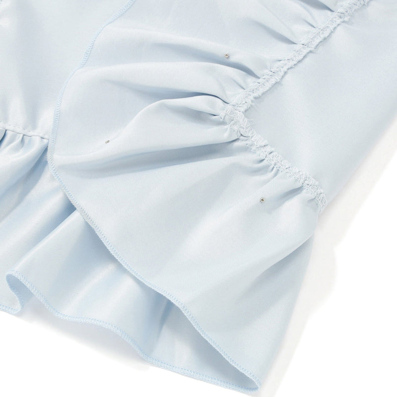 Frill Pearl Table Runner Light Blue