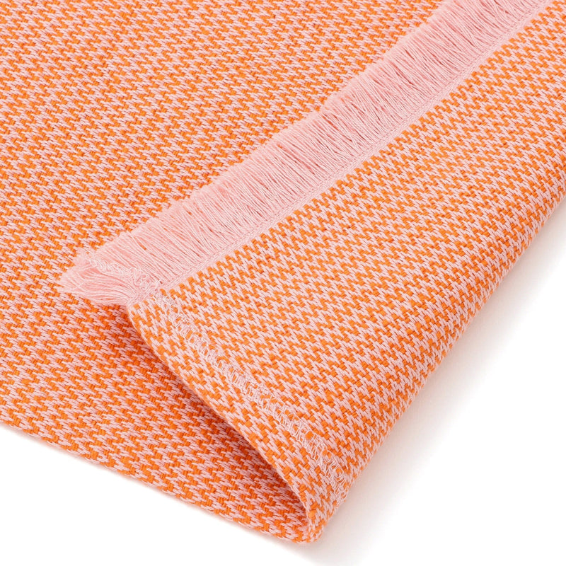 Weave Lunch Mat Chevron Orange X Pink