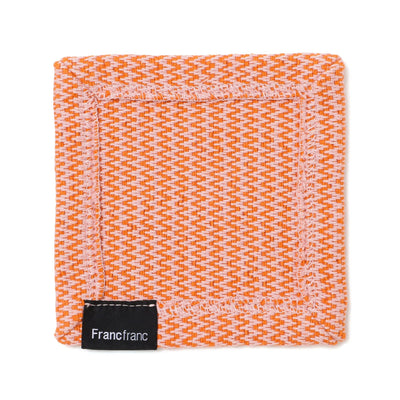 Weave Coaster Chevron Orange X Pink