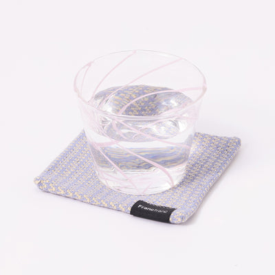 Weave Coaster Chevron Purple X Yellow