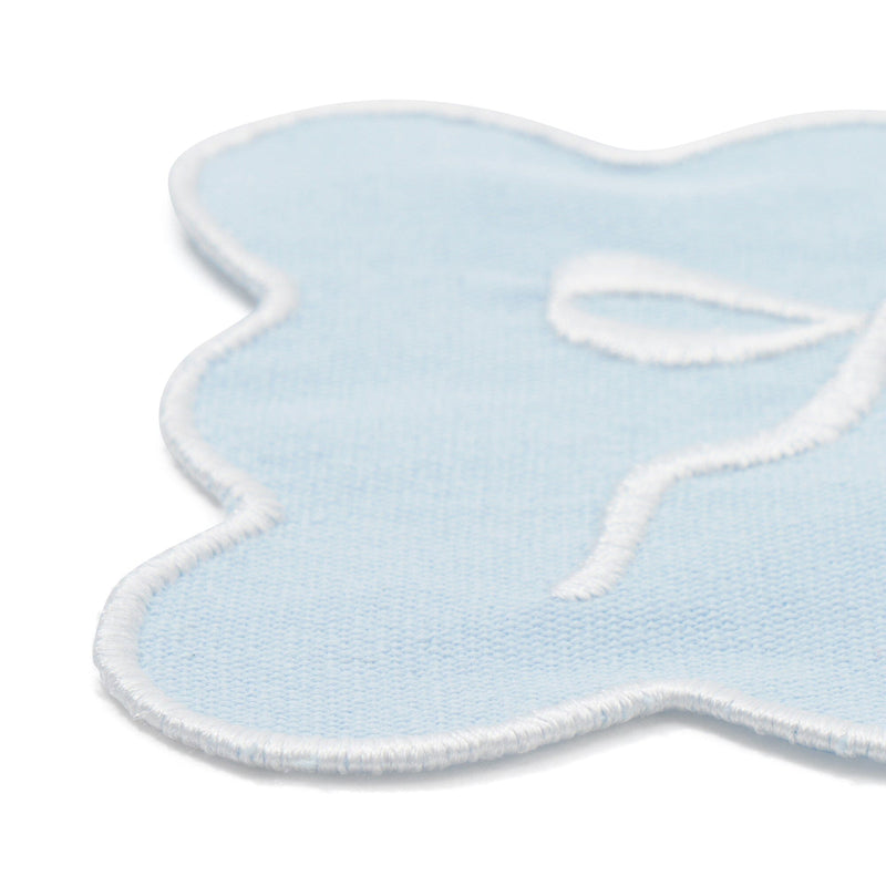 Ribbon coaster blue