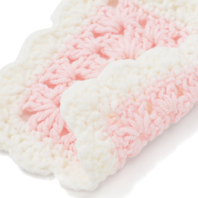 Crochet Flower Coaster Pink