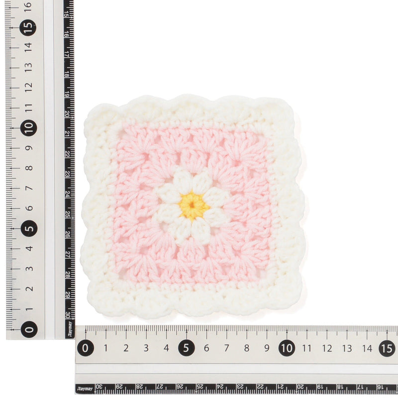 Crochet Flower Coaster Pink