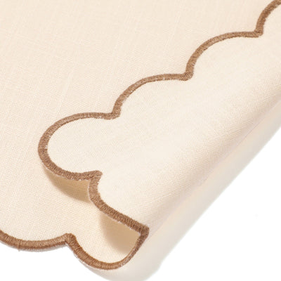 Kitchen Cloth Frill Logo Ivory