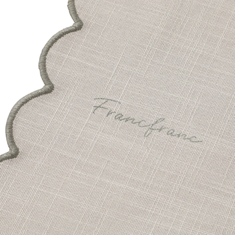 Kitchen Cloth Frill Logo Grey