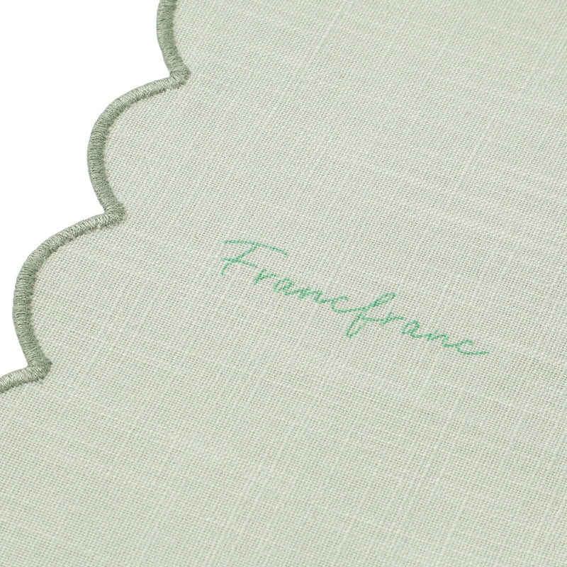 Kitchen Cloth Frill Logo Green