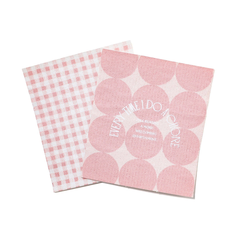 Sponge Cloth Set Of 2 Pink