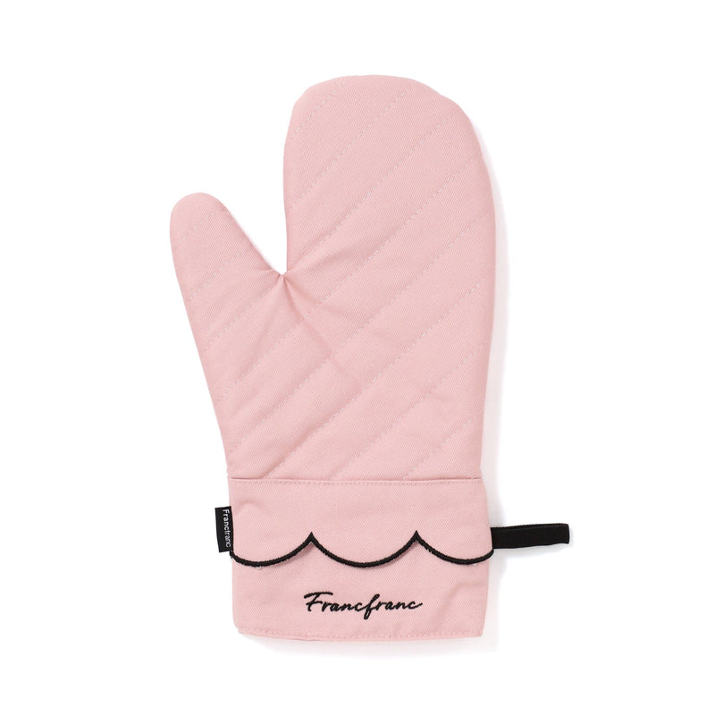 Scalloped Mittens Pink