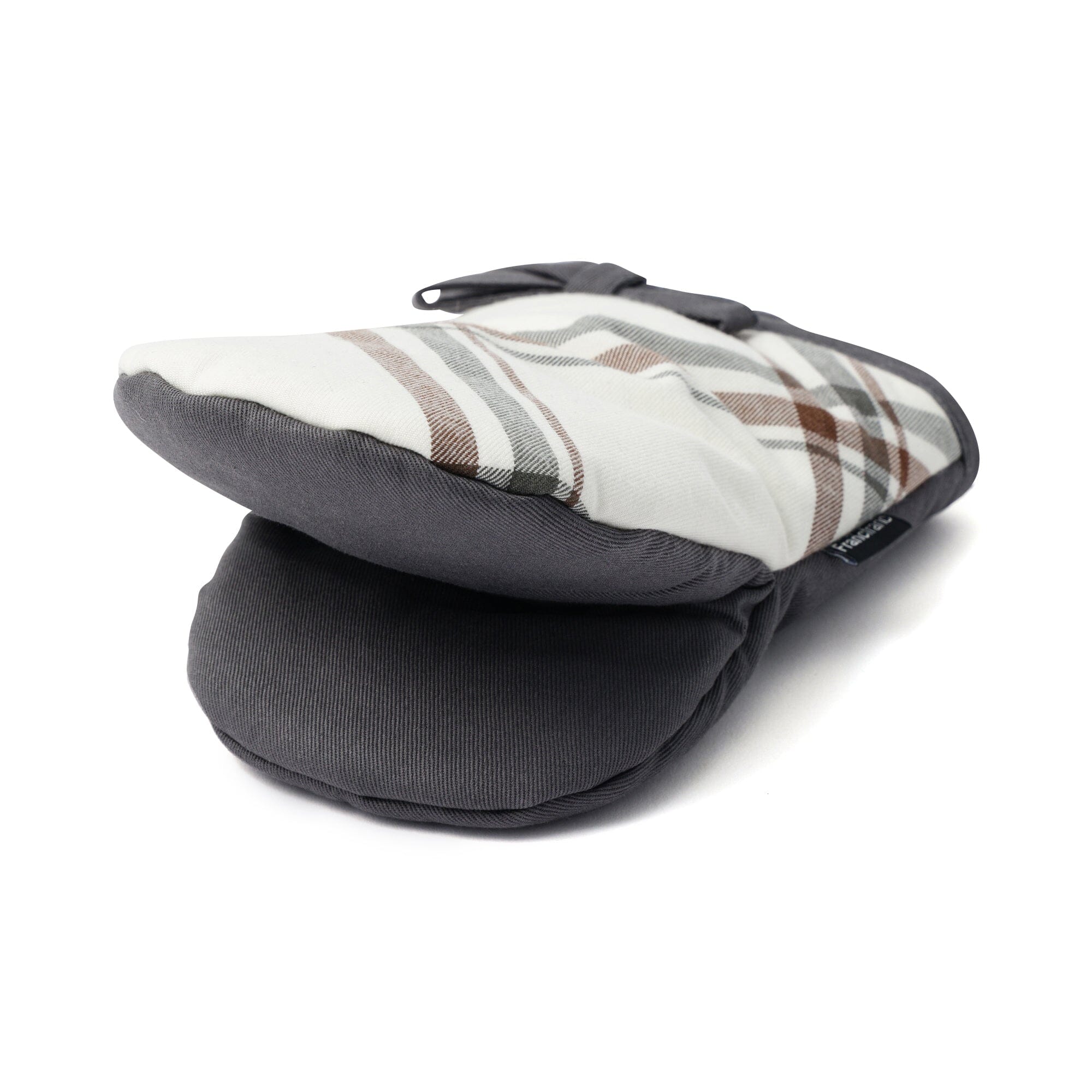 Plaid Mitten Ivory
