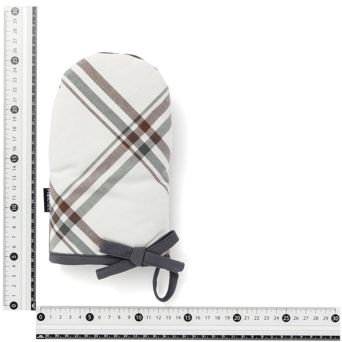 Plaid Mitten Ivory