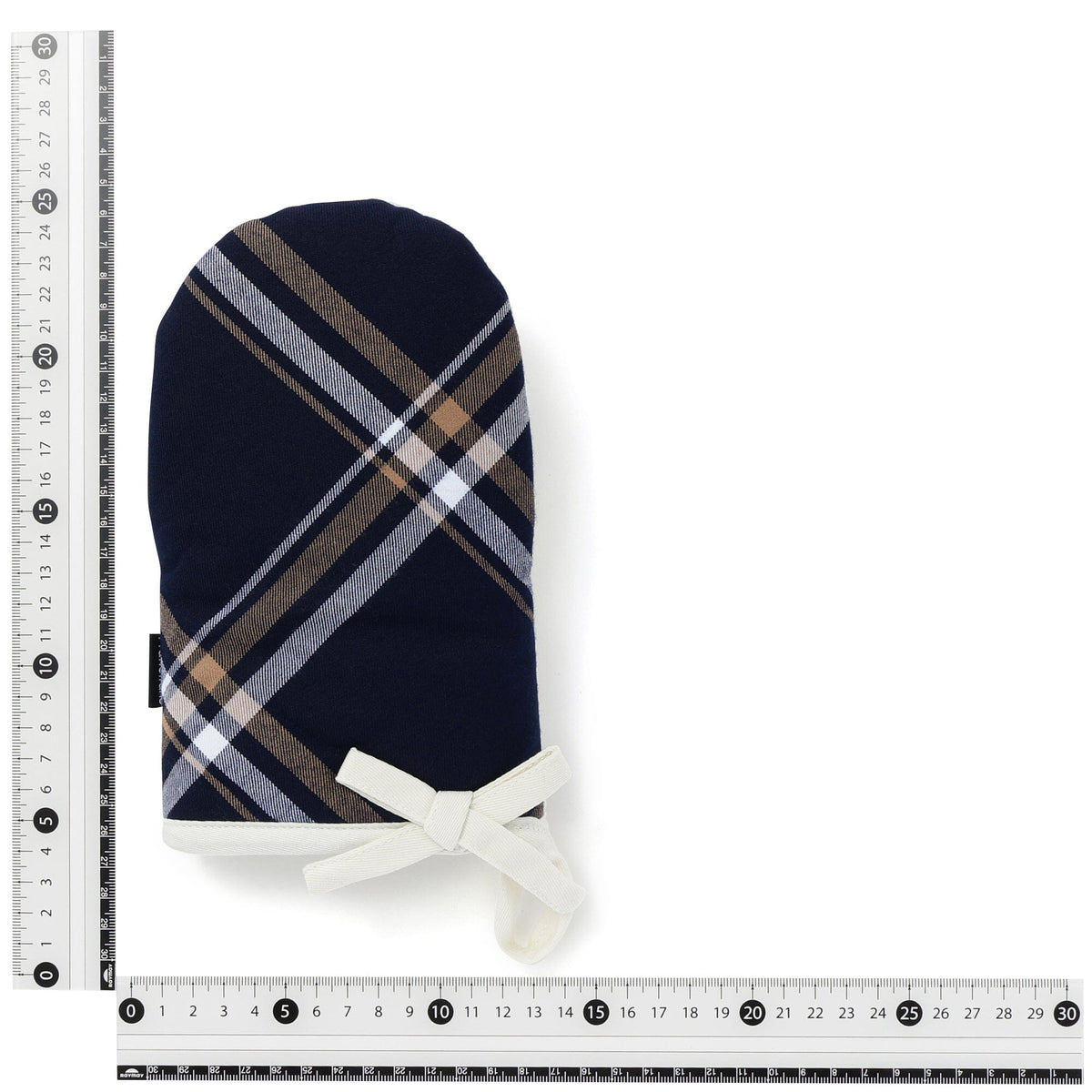 Plaid Mitten Navy